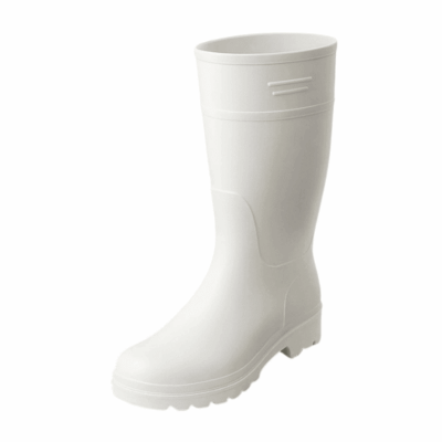 Bota De Lluvia Pvc Larga Blanca